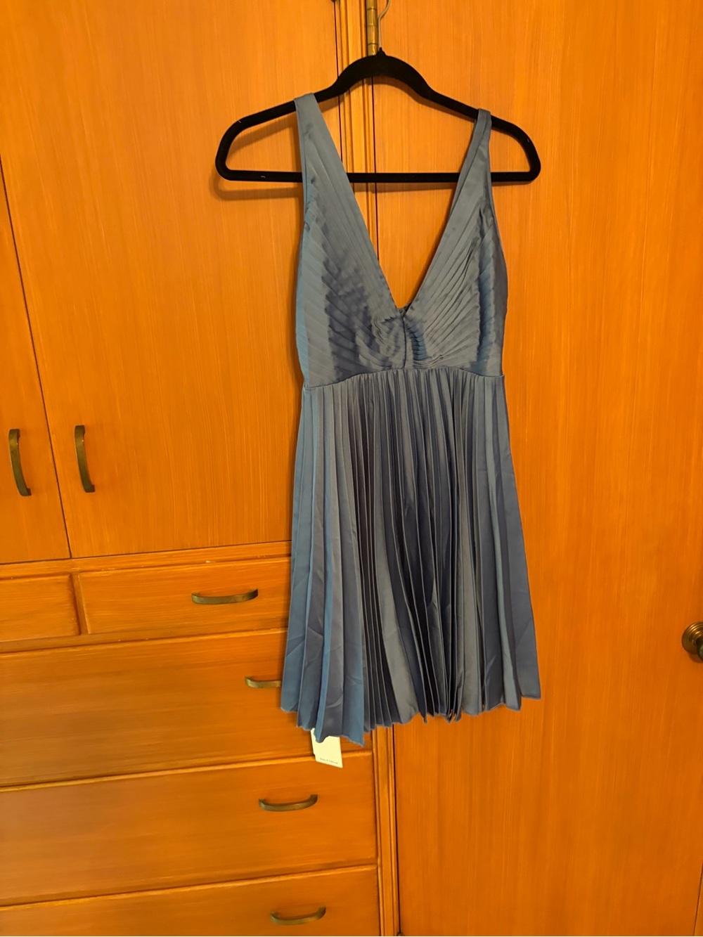 Abercrombie & Fitch Satin Blue Jacket with Interior Tag